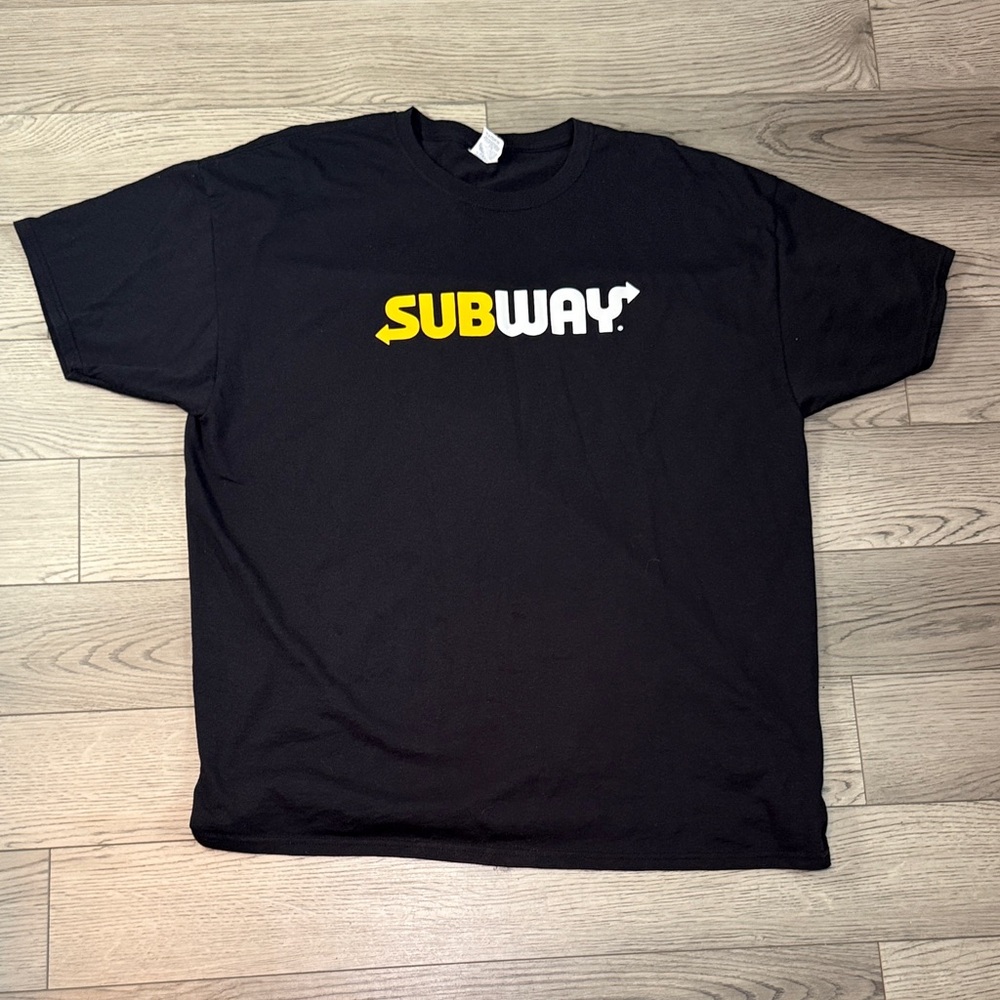 Subway Men's Black T-Shirt XXL or XL